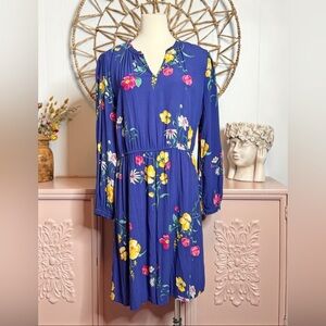 Old Navy Vibrant Floral Long Sleeve Dress‎